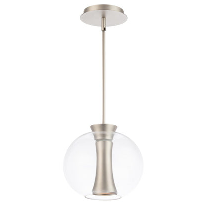 1 Light 10" LED Mini Pendant 3000K, Nickel