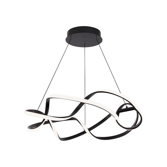 WAC dweLED Interlace 28" LED Pendant 3000K, Black - PD-47828-BK