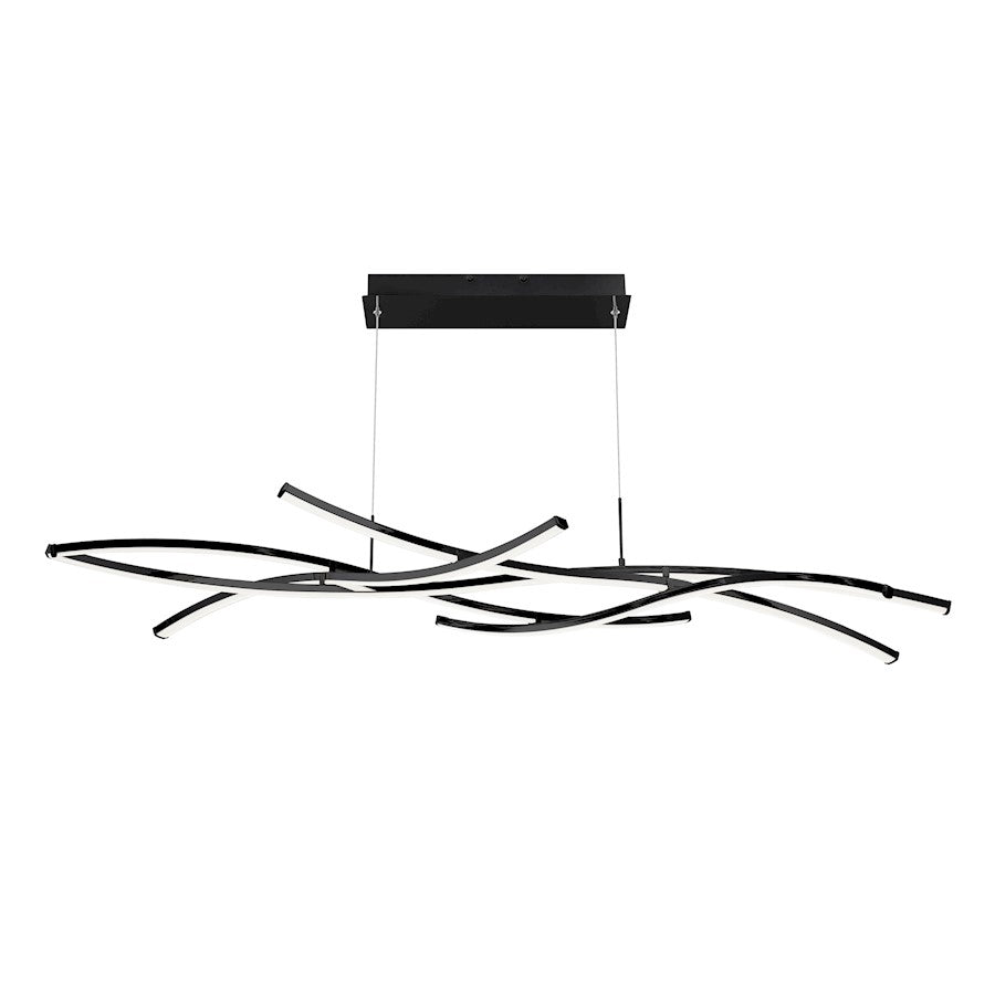 9 Light LED Chandelier, Black