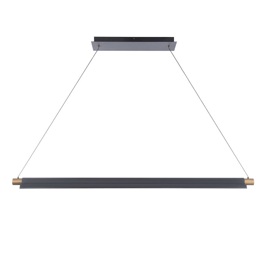 44" LED Linear Pendant 3000K, Black