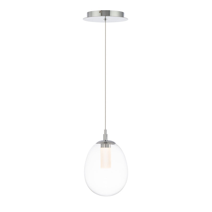 1 Light 6" LED Mini Pendant, Chrome