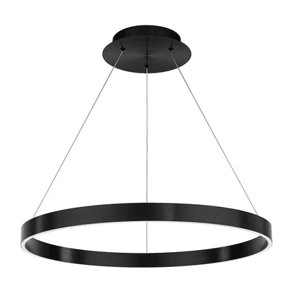 WAC dweLED Sirius 1 Light 31" LED Pendant 3000K, Black/Silicone - PD-81131-BK