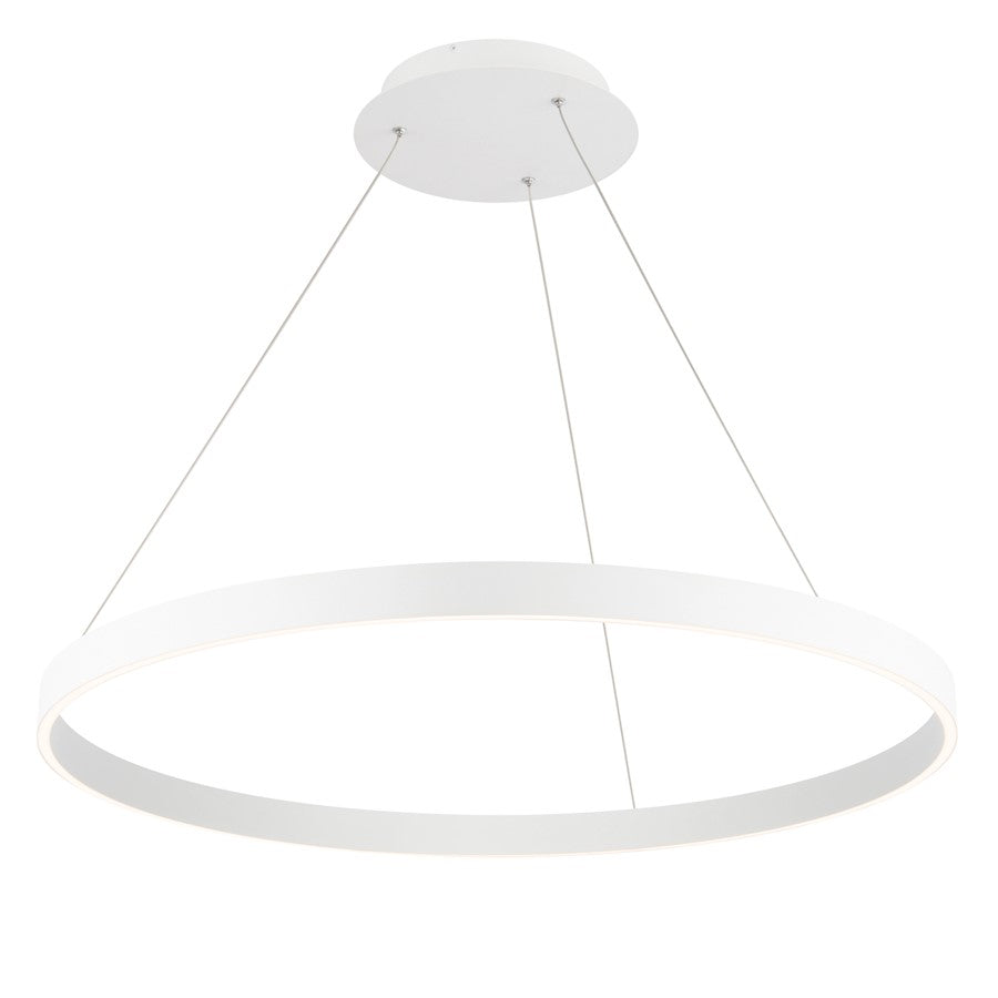 WAC dweLED Sirius 1 Light 31" LED Pendant 3000K, White/Silicone - PD-81131-WT