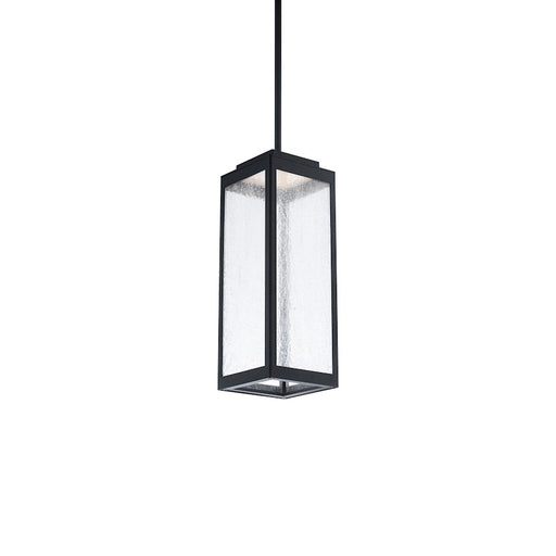 WAC dweLED Amherst 1 Lt 6" LED Outdoor Pendant, BK/Clear Seeded - PD-W17216-BK