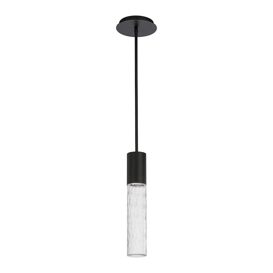 dweLED Sleek 14" LED In/Out Pendant 3000K, Black/Clear - PD-W63114-BK