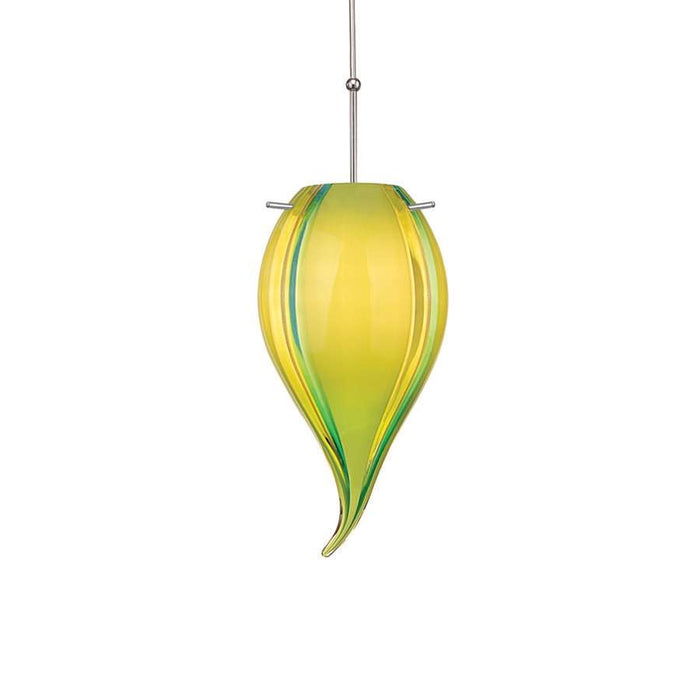 WAC Lighting Carnival Quick Connect Pendant, Green Glass