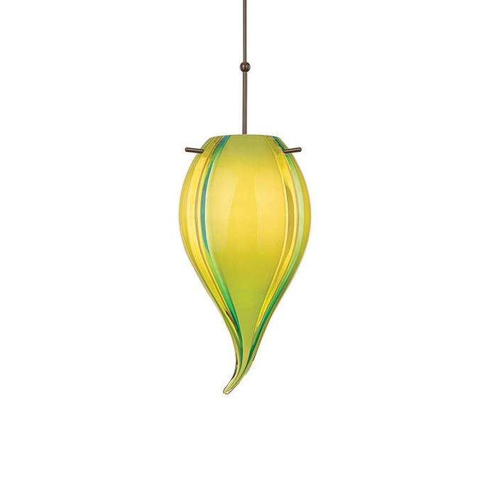 WAC Lighting Carnival Quick Connect Pendant, Green Glass