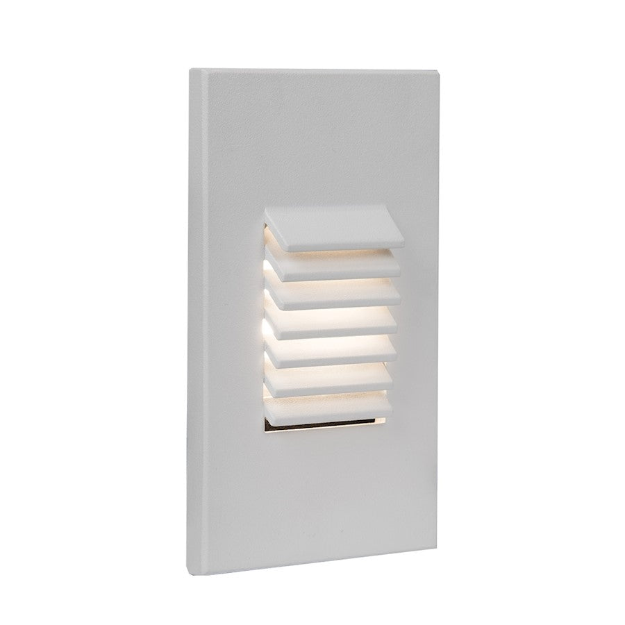 WAC Lighting Aether LED V Louvered Step/Wall Light, White