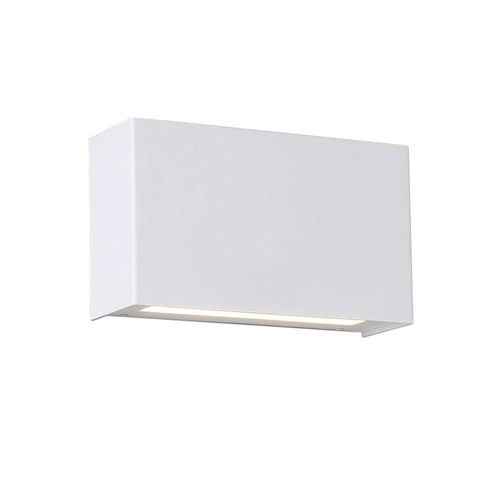 dweLED Blok 12" LED 2 Light Wall Sconce, White/White - WS-25612-27-WT-EM