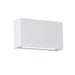 dweLED Blok 12" LED 2 Light Wall Sconce, White/White - WS-25612-27-WT-EM
