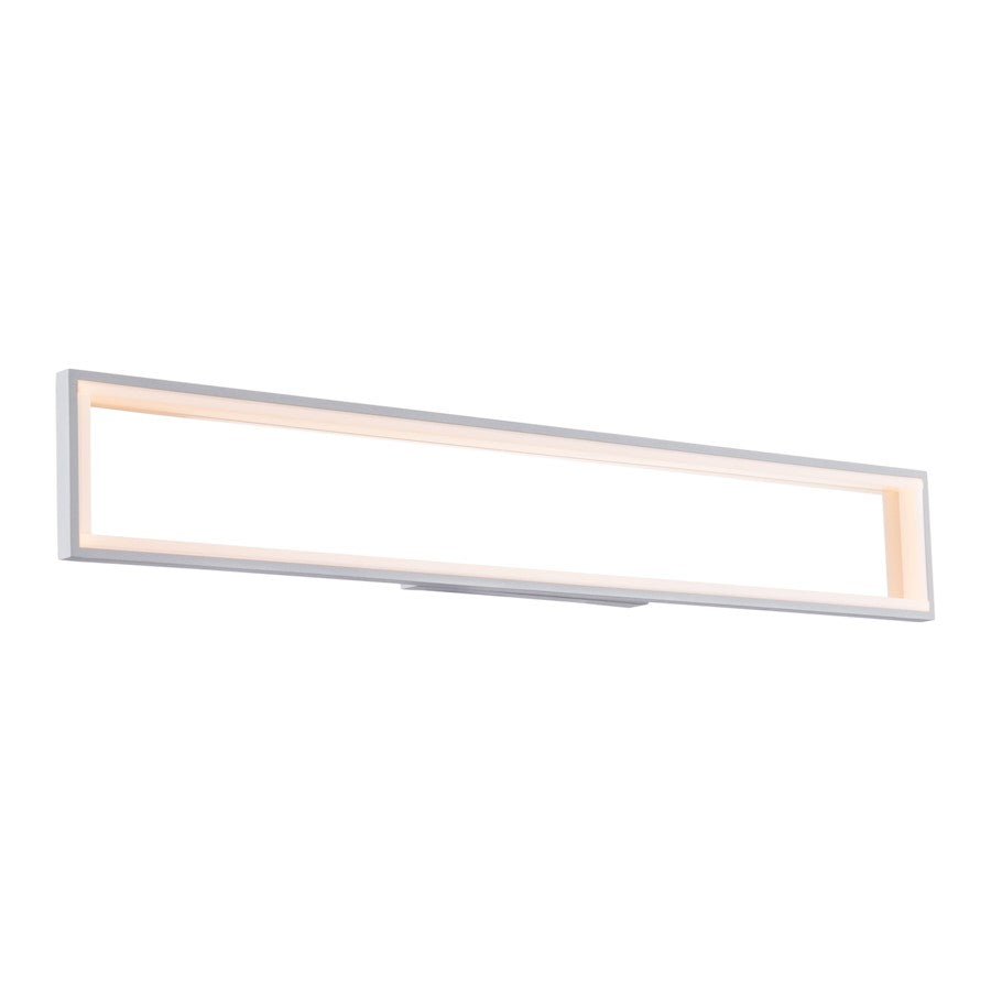 dweLED Mirror 37" LED 1 Light Wall Light 3000K, Titanium/White - WS-32037-TT