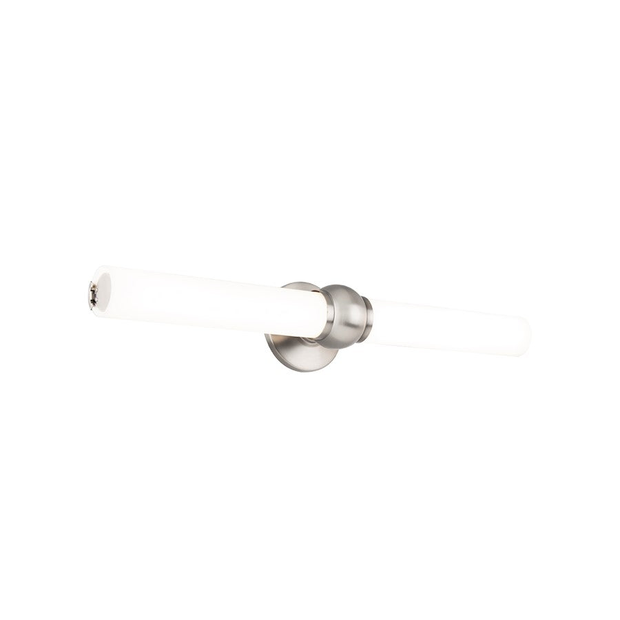 dweLED Juliet 27" LED 2 Light Bath 3000K, Brushed Nickel/Opal - WS-35027-BN