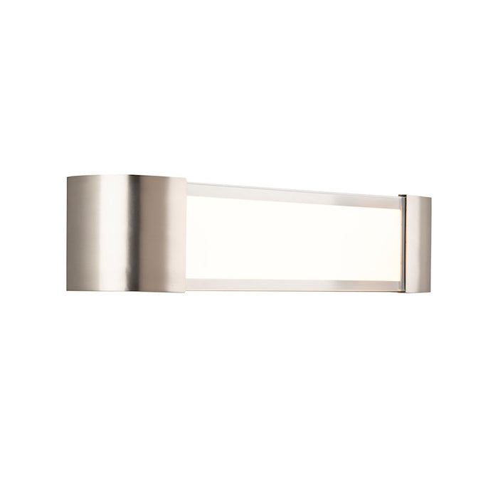 dweLED Melrose 22" LED 1 Light Wall Light 3000K, Nickel/White - WS-36022-BN