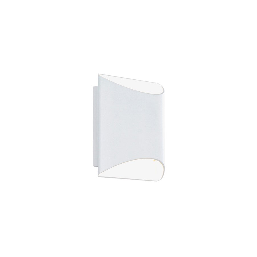 WAC dweLED Duet 2 Light 6" LED Wall Sconce 2700K, White/Frosted - WS-55206-27-WT