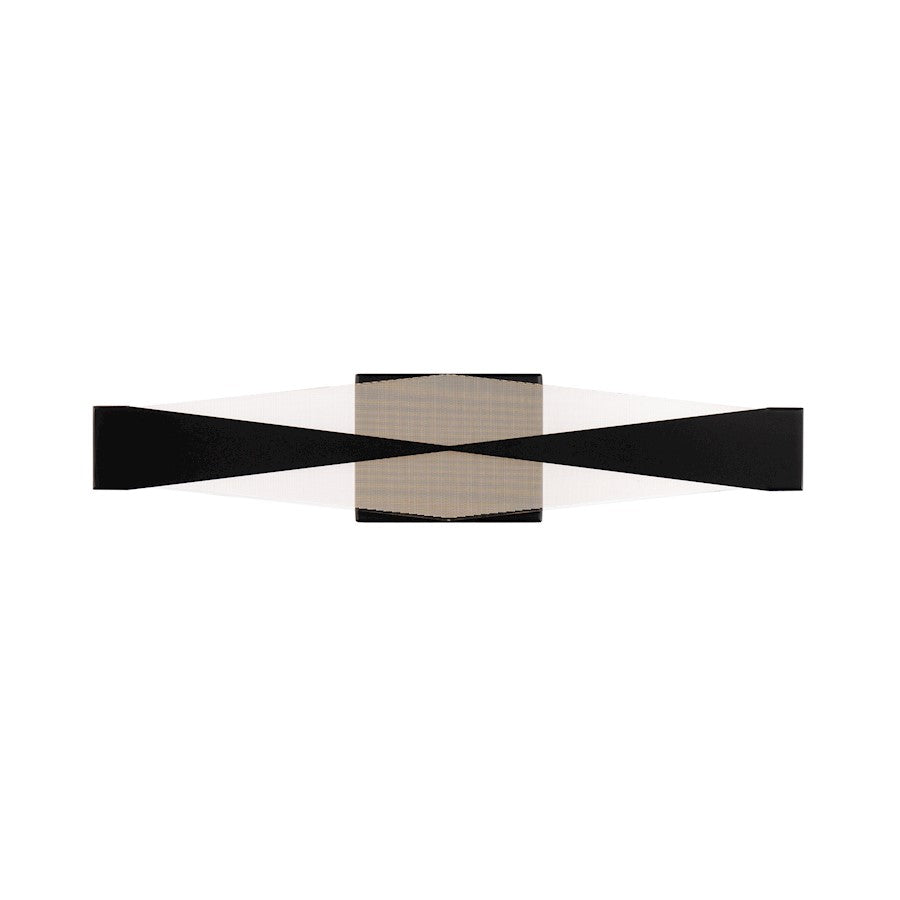 WAC dweLED Enigmatic 24" LED Bath/Wall Light 3000K, Black - WS-59324-30-BK