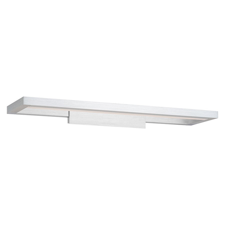 dweLED View 28" LED Wall Light 3-CCT 3000K, Aluminum/White - WS-89128-30-AL