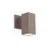 WAC Lighting Cubix Outdoor 1 Light Wall Sconce, Bronze/White - WS-W220208-30-BZ