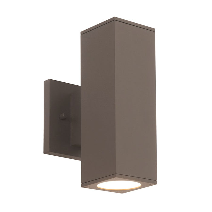 WAC Lighting Cubix Outdoor 2 Light Wall Sconce, Bronze/White - WS-W220212-30-BZ