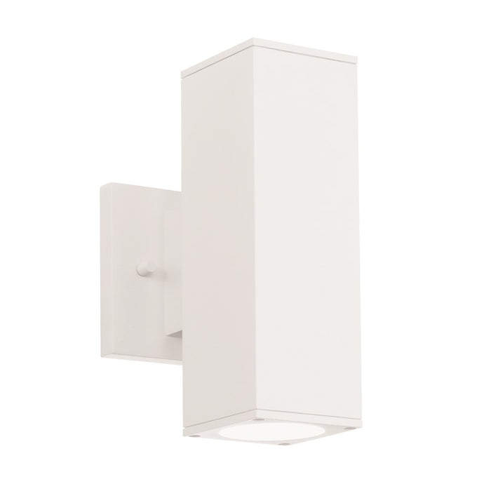 WAC Lighting Cubix Outdoor 2 Light Wall Sconce, White/White - WS-W220212-30-WT