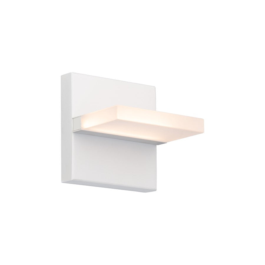 dweLED Oslo 5" LED In/Out Wall Light 3000K, White/Frosted - WS-W23105-WT