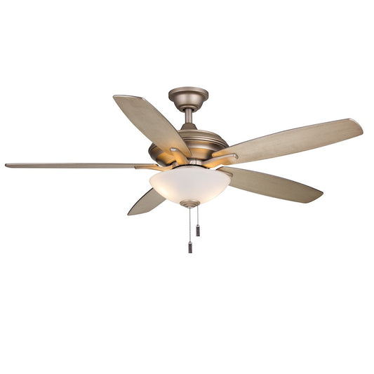 Wind River Fans Modelo Iced Gold Ceiling Fan, White Glass - WR1426IG