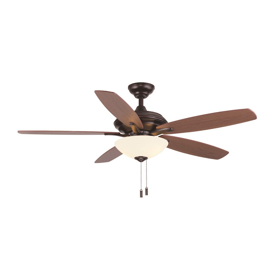 Wind River Fans Modelo Oiled Bronze 52" Ceiling Fan, White Glass - WR1426OB