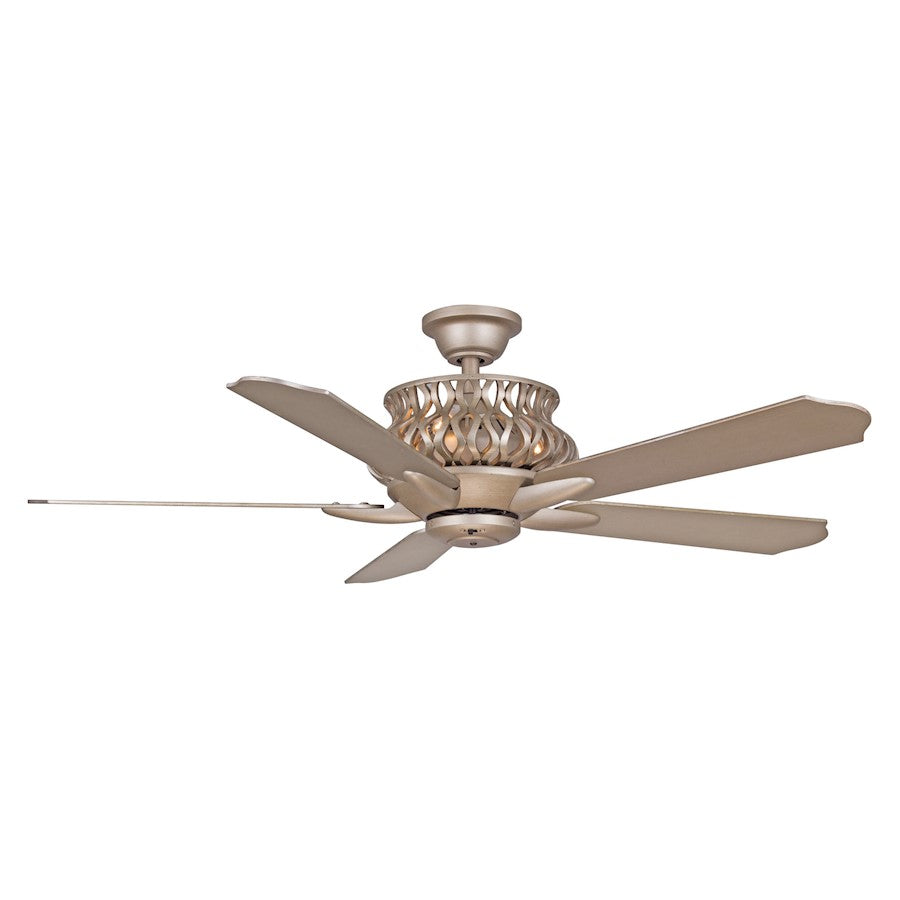 Wind River Fans Estela Iced Gold Ceiling Fan, White Glass - WR1431IG