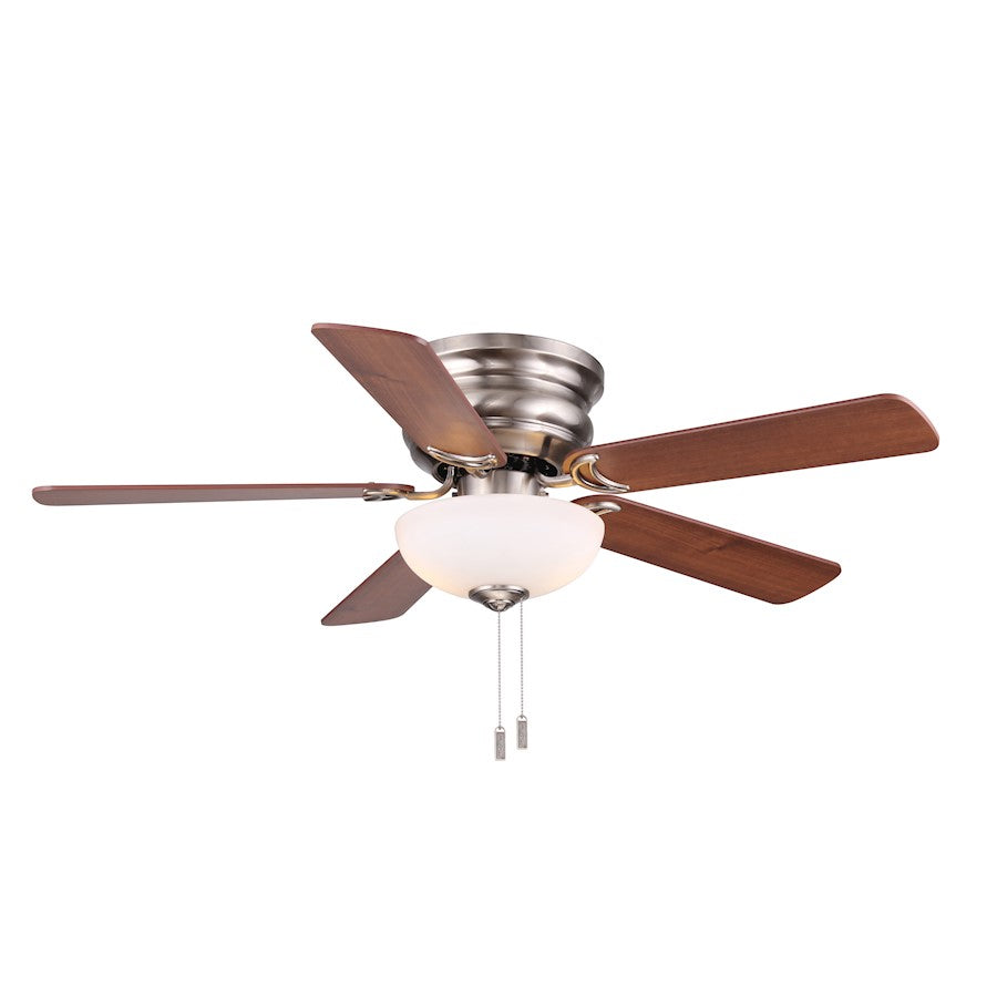 Wind River Fans Frisco Nickel 44" Ceiling Fan, White Glass - WR1453N