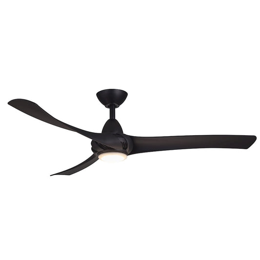 Wind River Fans Droid LED Matte Black Ceiling Fan, Frosted Opal Glass - WR1462MB