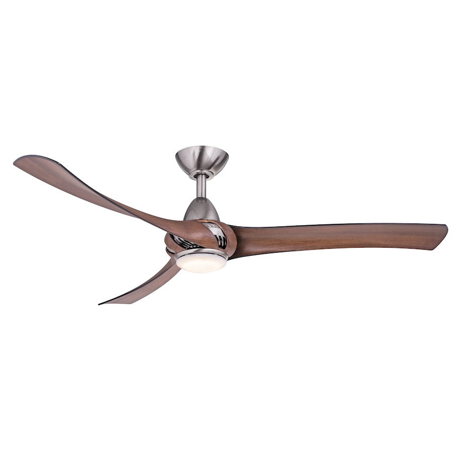 Wind River Fans Droid LED Nickel Walnut Ceiling Fan, Frosted Opal - WR1462NWAL