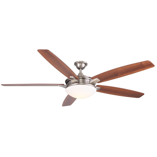 Wind River Fans Novato Nickel 70" Ceiling Fan, Frosted Opal Glass - WR1466N