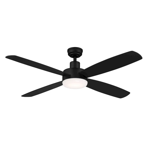 Wind River Fans Aeris Matte Black LED Ceiling Fan, Frosted Opal Lens - WR1602MB