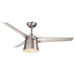 Wind River Fans Cylon Stainless Steel Ceiling Fan, Frosted Opal Glass - WR1638SS