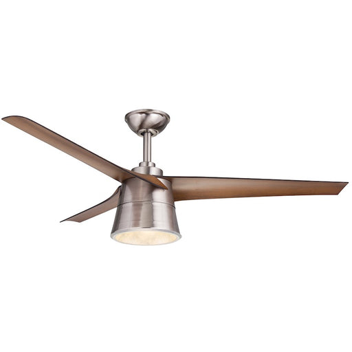Wind River Fans Cylon Stainless Walnut Ceiling Fan, Opal Glass - WR1638SSWAL