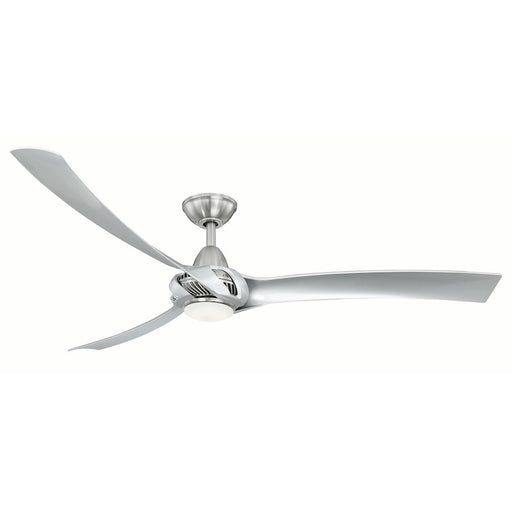 Wind River Fans Droid Xl LED 62" Ceiling Fan, Nickel/Silver/Opal Lens - WR1697N