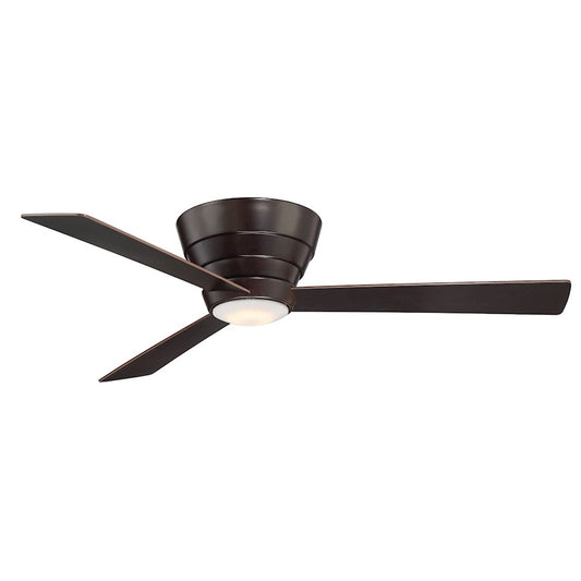 Wind River Fans Niva Flush Mount Bronze Ceiling Fan, Opal Lens - WR1746OB