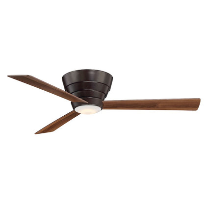 Wind River Fans Niva Flush Mount Bronze Ceiling Fan, Opal Lens