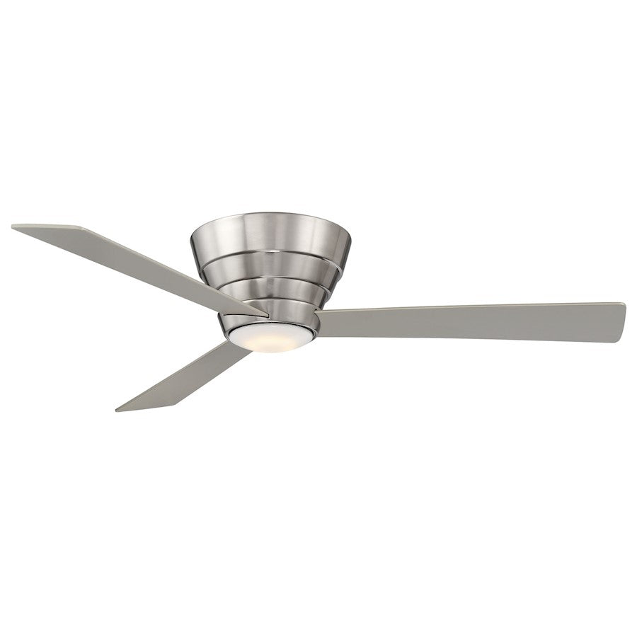 Wind River Fans Niva Flush Mount Stainless Ceiling Fan, Opal Lens - WR1746SS