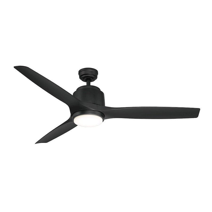 Wind River Fans Sora Outdoor 56" Black/Gold Ceiling Fan, Opal Lens - WR1766MB