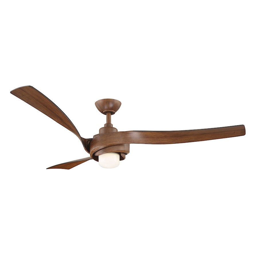 Wind River Fans Kurve 60" Smart Ceiling Fan, Walnut/Opal Lens - WR1804WAL