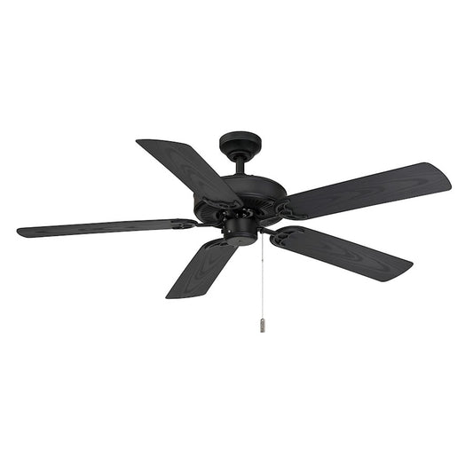 Wind River Fans Dalton 52" Ceiling Fan, Matte Black - WR1972MB