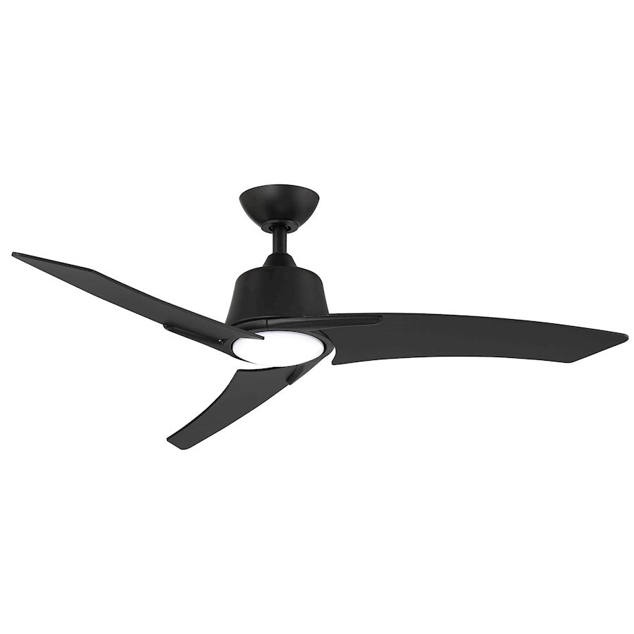 Wind River Fans Mckenzie 48" CCT LED Ceiling Fan, Matte Black/PC Lens - WR2009MB