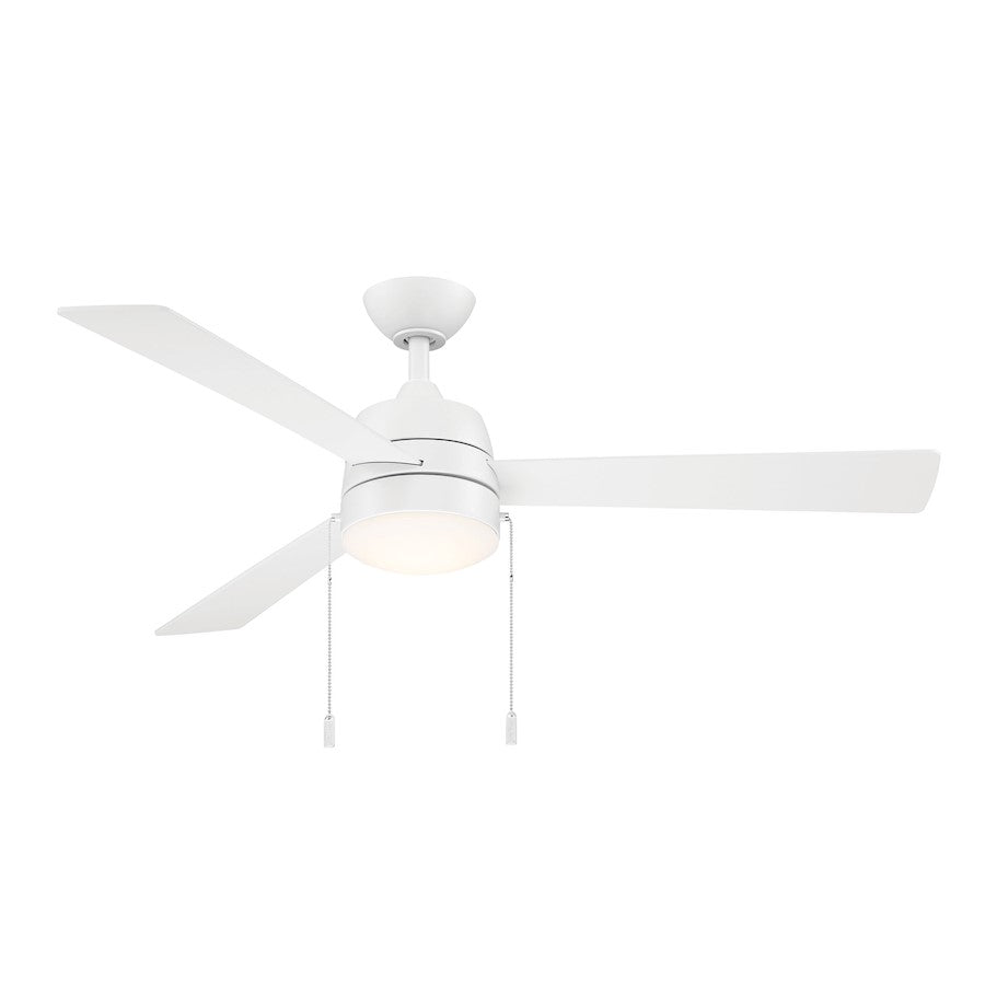 Wind River Fans Nolan 52" Pull Chain Ceiling Fan, White Glass - WR2014MW