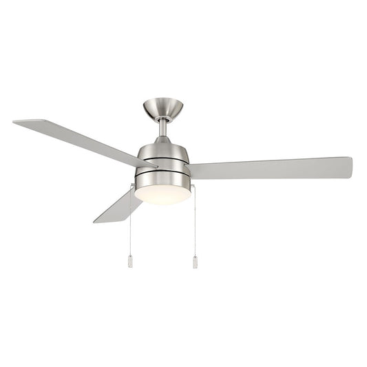 Wind River Fans Nolan 52" Pull Chain Ceiling Fan, Steel/White Glass - WR2014N