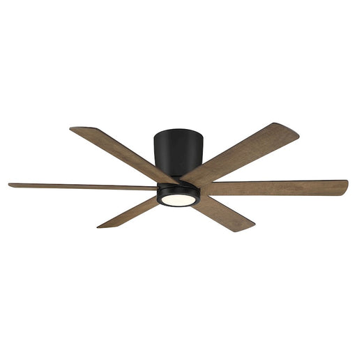 Wind River Fans Coldwater 52" Smart Flush Ceiling Fan, Black/PC Lens - WR2028MB