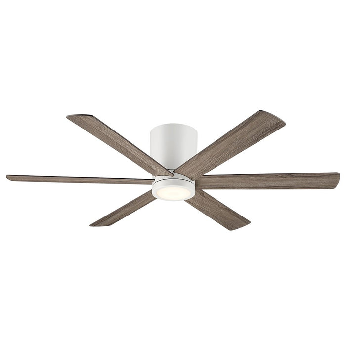 Wind River Fans Coldwater 52" Smart Flush Ceiling Fan, White/PC Lens