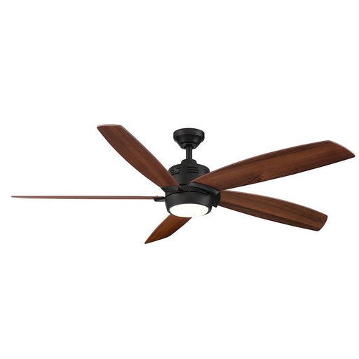 Wind River Fans Armand 56" Cct LED Ceiling Fan, Black/White Glass - WR2056MB