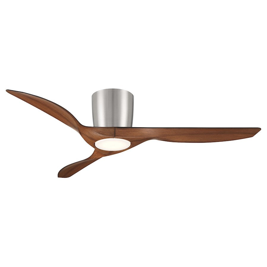 Wind River Fans Delta 52" Smart Flush Ceiling Fan, Nickel/PC Lens - WR2118NWAL