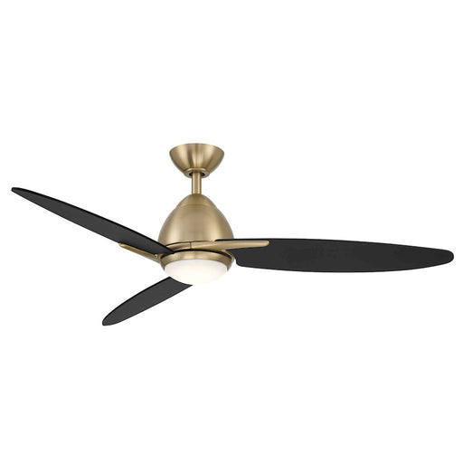Wind River Fans Atlas 52" LED Ceiling Fan, Brushed Brass/White Glass - WR2119BB