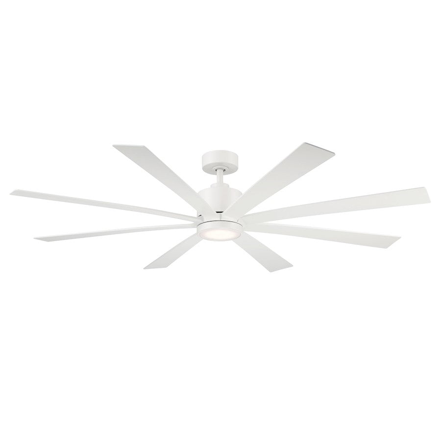 Wind River Fans Richland 65" Smart Ceiling Fan, Matte White/PC Lens - WR2120MW